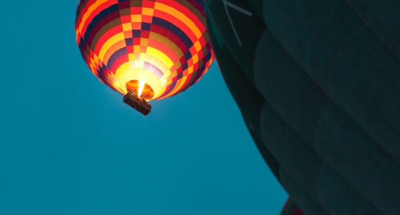 multicolored of hot air balloons