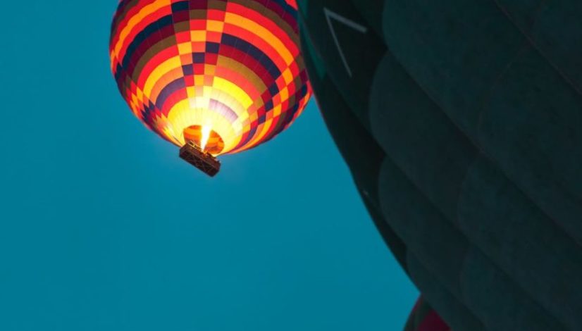 multicolored of hot air balloons